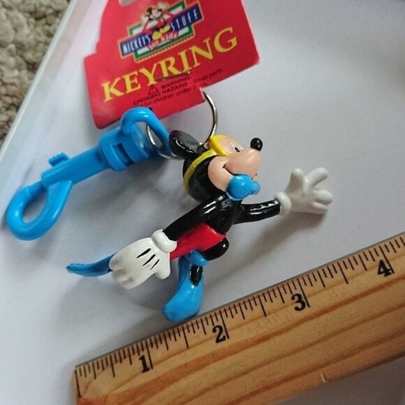 New vintage Mickey mouse snorkeling mask keychain with clip - Picture 6 of 8